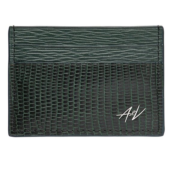 Timeless Lizard Card Case – Premium Feel - Forest Green - Picture 1 of 5